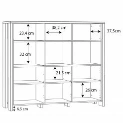 Fredriks Büroregal Clifford - Altholz Dekor / Dunkelgrau 17 Fredriks Büroregal Clifford - Altholz Dekor / Dunkelgrau -BÜROMÖBEL Verkaufsgeschäft 1000348167 220505 501 SKETCH DETAILS P000000001000348167 sketch