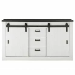 Ridgevalley Sideboard Shutter I - Pinie Weiß Dekor -BÜROMÖBEL Verkaufsgeschäft 1000348674 220505 030 DETAILS P000000001000348674