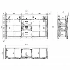 Ridgevalley Sideboard Shutter I - Pinie Weiß Dekor -BÜROMÖBEL Verkaufsgeschäft 1000348674 220505 501 SKETCH DETAILS P000000001000348674 sketch