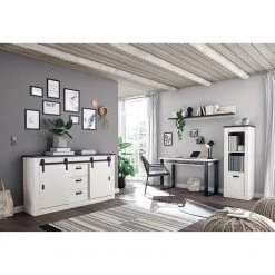 Ridgevalley Schreibtisch Shutter - Pinie Weiß Dekor -BÜROMÖBEL Verkaufsgeschäft 1000348686 220505 022 MOOD DETAILS P000000001000348686 mood