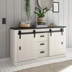 Ridgevalley Büro-Set Shutter V (4-teilig) - Pinie Weiß Dekor -BÜROMÖBEL Verkaufsgeschäft 1000348751 220505 021 MOOD DETAILS P000000001000348751 mood