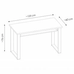 Ridgevalley Büro-Set Shutter V (4-teilig) - Pinie Weiß Dekor -BÜROMÖBEL Verkaufsgeschäft 1000348751 220505 502 SKETCH DETAILS P000000001000348751 sketch