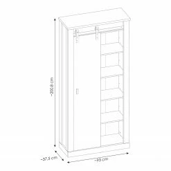 Ridgevalley Büro-Set Shutter III (2-teilig) - Pinie Weiß Dekor 24 Ridgevalley Büro-Set Shutter III (2-teilig) - Pinie Weiß Dekor -BÜROMÖBEL Verkaufsgeschäft 1000348755 220505 500 SKETCH DETAILS P000000001000348755 sketch