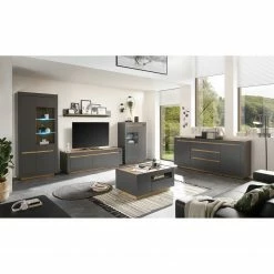 Loftscape Sideboard Accra - Anthrazit / Eiche Dekor -BÜROMÖBEL Verkaufsgeschäft 1000348819 220506 021 MOOD DETAILS P000000001000348819 mood