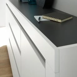 Loftscape Sideboard Accra - Weiß / Anthrazit -BÜROMÖBEL Verkaufsgeschäft 1000348827 220506 032 DETAILS P000000001000348827