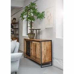 Red Living Sideboard Toleos - Mango sägerau massiv / Eisen - Mangoholz / Schwarz -BÜROMÖBEL Verkaufsgeschäft 1000352070 220520 020 MOOD DETAILS P000000001000352070 mood