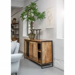 Red Living Sideboard Toleos - Mango sägerau massiv / Eisen - Mangoholz / Schwarz -BÜROMÖBEL Verkaufsgeschäft 1000352070 220520 021 MOOD DETAILS P000000001000352070 mood