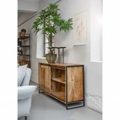 Red Living Sideboard Toleos - Mango sägerau massiv / Eisen - Mangoholz / Schwarz -BÜROMÖBEL Verkaufsgeschäft 1000352070 220520 022 MOOD DETAILS P000000001000352070 mood