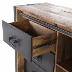 Red Living Sideboard Toleos - Mango sägerau massiv / Eisen - Mangoholz / Schwarz -BÜROMÖBEL Verkaufsgeschäft 1000352070 220520 035 DETAILS P000000001000352070