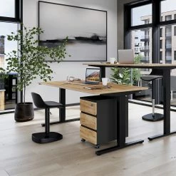 Germania Rollcontainer GW-Lissabon - Eiche Navarra Dekor / Graphit -BÜROMÖBEL Verkaufsgeschäft 1000353358 220520 021 MOOD DETAILS P000000001000353358 mood