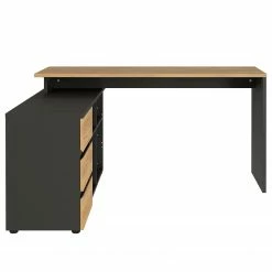 Germania Eckschreibtisch GW-Lissabon - Eiche Navarra Dekor / Graphit -BÜROMÖBEL Verkaufsgeschäft 1000353362 220520 031 DETAILS P000000001000353362