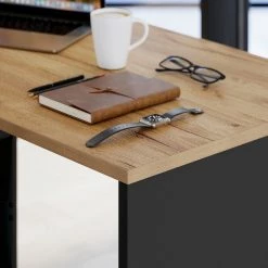 Germania Eckschreibtisch GW-Lissabon - Eiche Navarra Dekor / Graphit -BÜROMÖBEL Verkaufsgeschäft 1000353362 220520 040 DETAILS P000000001000353362