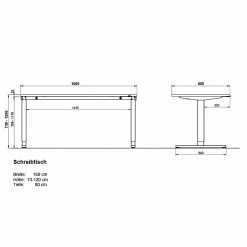Germania Büroset GW-Lissabon IX (2-teilig) - Breite: 160 cm -BÜROMÖBEL Verkaufsgeschäft 1000353365 220520 500 SKETCH DETAILS P000000001000353365 sketch