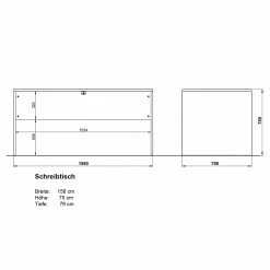 Germania Büroset GW-Lissabon II (3-teilig) - Eiche Navarra Dekor / Graphit -BÜROMÖBEL Verkaufsgeschäft 1000353372 220520 500 SKETCH DETAILS P000000001000353372 sketch
