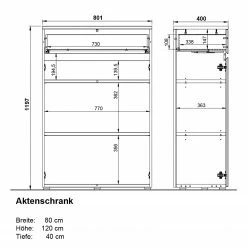 Germania Büroset GW-Lissabon II (3-teilig) - Eiche Navarra Dekor / Graphit -BÜROMÖBEL Verkaufsgeschäft 1000353372 220520 502 SKETCH DETAILS P000000001000353372 sketch