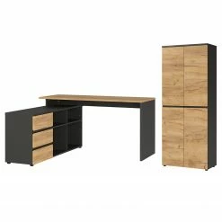 Germania Büroset GW-Lissabon V (2-teilig) - Eiche Navarra Dekor / Graphit