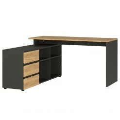 Germania Büroset GW-Lissabon V (2-teilig) - Eiche Navarra Dekor / Graphit -BÜROMÖBEL Verkaufsgeschäft 1000353375 220520 030 DETAILS P000000001000353375