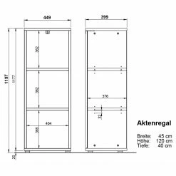 Germania Büroset GW-Lissabon VI (5-teilig) - Eiche Navarra Dekor / Graphit -BÜROMÖBEL Verkaufsgeschäft 1000353377 220520 504 SKETCH DETAILS P000000001000353377 sketch