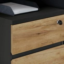 Germania Büroset GW-Lissabon VII (6-teilig) - Eiche Navarra Dekor / Graphit -BÜROMÖBEL Verkaufsgeschäft 1000353378 220520 050 DETAILS P000000001000353378 1