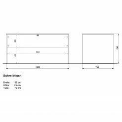 Germania Büroset GW-Lissabon VII (6-teilig) - Eiche Navarra Dekor / Graphit -BÜROMÖBEL Verkaufsgeschäft 1000353378 220520 500 SKETCH DETAILS P000000001000353378 sketch 1