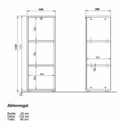 Germania Büroset GW-Lissabon VII (6-teilig) - Eiche Navarra Dekor / Graphit -BÜROMÖBEL Verkaufsgeschäft 1000353378 220520 503 SKETCH DETAILS P000000001000353378 sketch 1