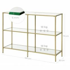 Red Living Regal Poygan III - Glas / Metall - Gold -BÜROMÖBEL Verkaufsgeschäft 1000353446 220601 500 SKETCH DETAILS P000000001000353446 sketch