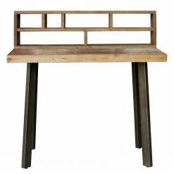 Ars manufacti Schreibtisch-Kombination Tamati - Pinie massiv / Edelstahl - Pinie / Schwarz -BÜROMÖBEL Verkaufsgeschäft 1000355460 220614 035 DETAILS P000000001000355460