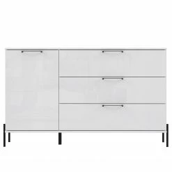 Loftscape Sideboard Ozora I - Hochglanz Weiß / Matt Weiß -BÜROMÖBEL Verkaufsgeschäft 1000356721 220603 030 DETAILS P000000001000356721