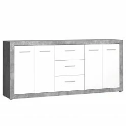 Loftscape Sideboard Solidus Par - Weiß / Beton Dekor