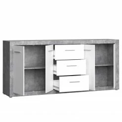 Loftscape Sideboard Solidus Par - Weiß / Beton Dekor -BÜROMÖBEL Verkaufsgeschäft 1000356727 220603 030 DETAILS P000000001000356727