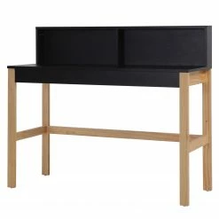 Loftscape Schreibtisch Pelotas - Pinie teilmassiv - Schwarz / Pinie