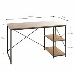 Red Living Schreibtisch Eibar I - Metall - Eiche Dekor / Schwarz -BÜROMÖBEL Verkaufsgeschäft 1000356851 220609 500 SKETCH DETAILS P000000001000356851 sketch