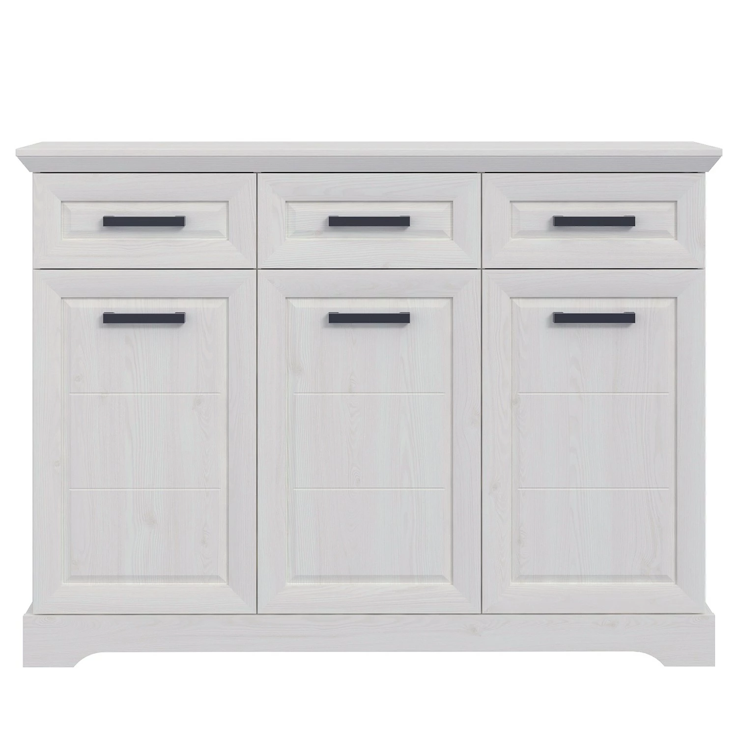 Ridgevalley Sideboard New Dessa III - Kiefer Weiß Dekor 6 Ridgevalley Sideboard New Dessa III - Kiefer Weiß Dekor – Bild 4