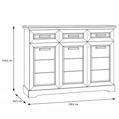 Ridgevalley Sideboard New Dessa III - Kiefer Weiß Dekor 18 Ridgevalley Sideboard New Dessa III - Kiefer Weiß Dekor -BÜROMÖBEL Verkaufsgeschäft 1000358010 220616 500 SKETCH DETAILS P000000001000358010 sketch