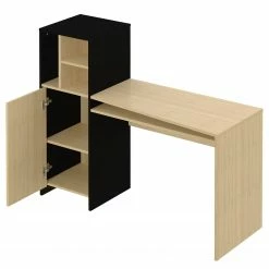 Temahome Schreibtisch-Kombination Mitch - Eiche Dekor / Schwarz -BÜROMÖBEL Verkaufsgeschäft 1000358886 220615 040 DETAILS P000000001000358886