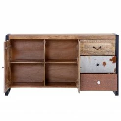 Red Living Sideboard Vallentuna - Mango massiv / Metall - Mango / Schwarz -BÜROMÖBEL Verkaufsgeschäft 1000359913 220621 030 DETAILS P000000001000359913