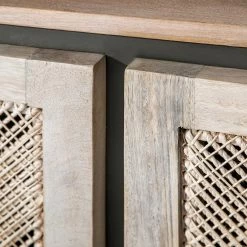 Ridgevalley Sideboard Lumby II - Mango massiv - Mango Hell / Grau -BÜROMÖBEL Verkaufsgeschäft 1000359923 220621 050 DETAILS P000000001000359923