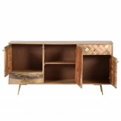 Naturoo Sideboard Yearby - Mango massiv - Mango / Gold -BÜROMÖBEL Verkaufsgeschäft 1000359926 220621 030 DETAILS P000000001000359926