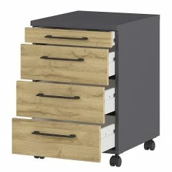 Germania Büroset GW-Profi 2.0 (2-teilig) - Höhenverstellbar - Eiche Grandson Dekor -BÜROMÖBEL Verkaufsgeschäft 1000360351 220622 034 DETAILS P000000001000360351