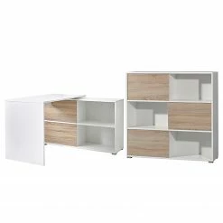 Germania Büroset Mingle II (2-teilig) - Weiß / Eiche Sonoma Dekor