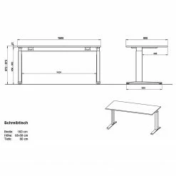 Germania Büroset GW-Agenda II (4-teilig) - Höhenverstellbar - Eiche Grandson Dekor -BÜROMÖBEL Verkaufsgeschäft 1000360372 220622 502 SKETCH DETAILS P000000001000360372 sketch
