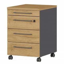 Germania Büroset GW-Agenda V (5-teilig) - Höhenverstellbar - Eiche Grandson Dekor / Graphit -BÜROMÖBEL Verkaufsgeschäft 1000360375 220622 036 DETAILS P000000001000360375