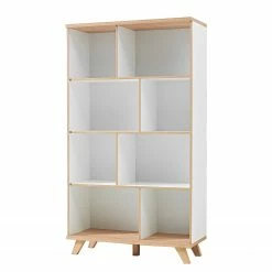 Germania Büroset Neston (5-teilig) - Weiß / Eiche Sanremo Dekor -BÜROMÖBEL Verkaufsgeschäft 1000360379 220622 030 DETAILS P000000001000360379