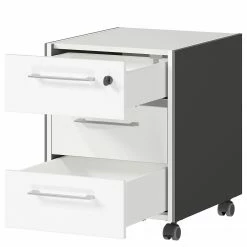 Germania Rollcontainer GW-Pasadena - Weiß / Graphit -BÜROMÖBEL Verkaufsgeschäft 1000361819 220722 031 DETAILS P000000001000361819