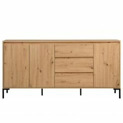 Loftscape Sideboard Brochet - Eiche Dekor / Schwarz -BÜROMÖBEL Verkaufsgeschäft 1000363051 220704 030 DETAILS P000000001000363051 1