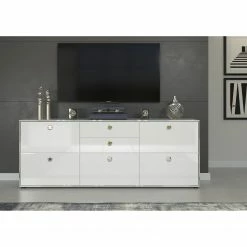 Trendteam Sideboard Infintiy II - Hochglanz Weiß / Matt Weiß -BÜROMÖBEL Verkaufsgeschäft 1000363621 220802 021 MOOD DETAILS P000000001000363621 mood