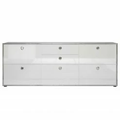 Trendteam Sideboard Infintiy II - Hochglanz Weiß / Matt Weiß -BÜROMÖBEL Verkaufsgeschäft 1000363621 220802 030 DETAILS P000000001000363621