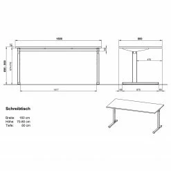 Germania Büroset GW-Pasadena IV - Graphit / Weiß -BÜROMÖBEL Verkaufsgeschäft 1000363829 220722 502 SKETCH DETAILS P000000001000363829 sketch