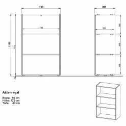 Germania Aktenregal GW-Pasadena - Graphit / Weiß - Höhe: 120 cm -BÜROMÖBEL Verkaufsgeschäft 1000363833 220722 500 SKETCH DETAILS P000000001000363833 sketch