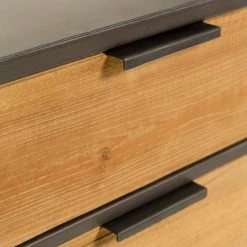 Red Living Sideboard Kisumu - Wiener Geflecht / Eisen - Braun / Schwarz -BÜROMÖBEL Verkaufsgeschäft 1000363968 220714 065 DETAILS P000000001000363968